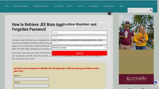 
                            8. How to Retrieve JEE Main Application Number and Forgotten Password