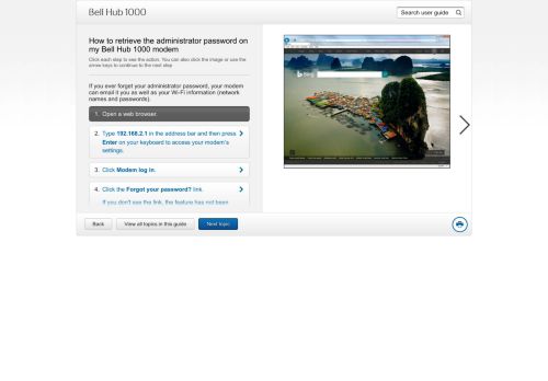 
                            11. How to retrieve the administrator password on my Bell Hub 1000 modem