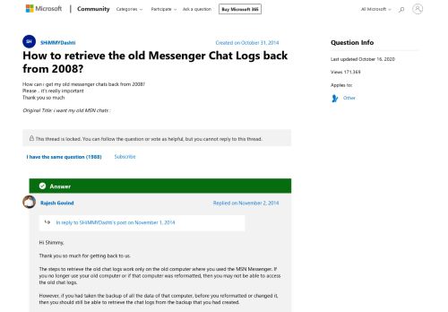 
                            1. How to retrieve the old Messenger Chat Logs back from 2008 ...