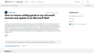 
                            3. How to reverse setting gmail as my microsoft account and update it ...