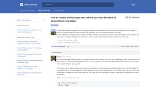 
                            5. How to review and manage sites where you have blocked ... - Facebook