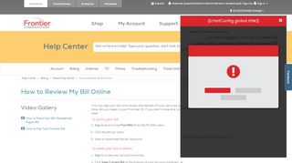 
                            10. How to Review My Bill Online | Frontier.com - Frontier Communications