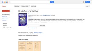 
                            9. How to Run a Karate Club  - Google بکس کا نتیجہ