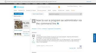 
                            13. how to run a program as adminitrator via the command line - Microsoft