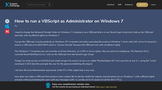 
                            8. How to run a VBScript as Administrator on Windows 7
