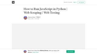 
                            3. How to Run JavaScript in Python | Web Scraping | Web Testing