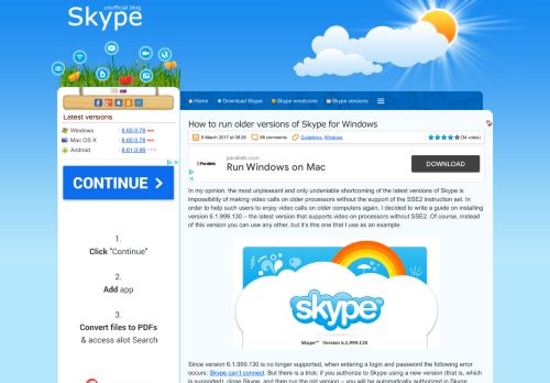 
                            8. How to run older versions of Skype for Windows