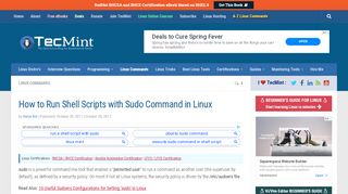 
                            13. How to Run Shell Scripts with Sudo Command in Linux - Tecmint