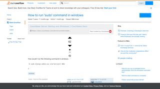
                            3. How to run 'sudo' command in windows - Stack Overflow