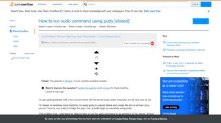
                            4. How to run sudo command using putty - Stack Overflow
