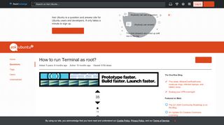 
                            1. How to run Terminal as root? - Ask Ubuntu