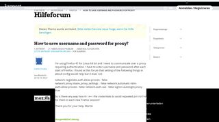 
                            3. How to save username and password for proxy? | Firefox-Hilfeforum ...