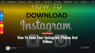 
                            12. How To Save Your Instagram Photos And Videos - Vidooly