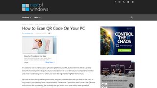 
                            4. How to Scan QR Code On Your PC - Next of Windows