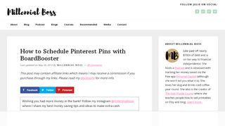 
                            8. How to Schedule Pinterest Pins with BoardBooster - Millennial Boss