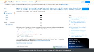 
                            2. How to scrape a website which requires login using python and ...