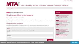 
                            11. How to screen blood for transfusions - MTA Dialog