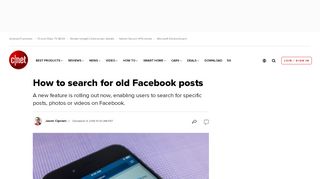 
                            12. How to search for old Facebook posts - CNET