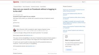 
                            6. How to search on Facebook without a logging in to the site - Quora