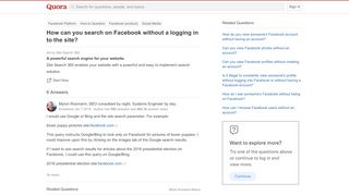 
                            2. How to search on Facebook without a logging in to the site - ...