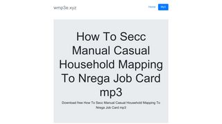 
                            6. How To Secc Manual Casual Household Mapping To Nrega Job ...