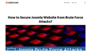 
                            13. How to Secure Joomla Website from Brute Force Attacks? - Geekflare