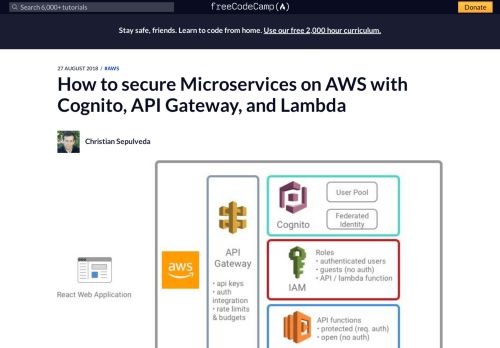 
                            13. How to secure Microservices on AWS with Cognito, API Gateway, and ...