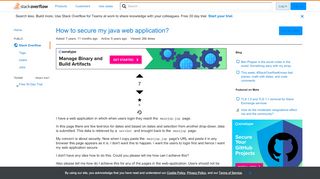 
                            4. How to secure my java web application? - Stack Overflow