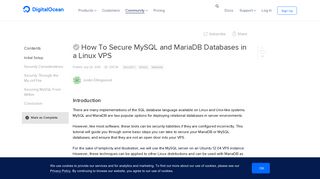 
                            2. How To Secure MySQL and MariaDB Databases in a Linux VPS ...