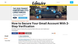 
                            11. How to Secure Your Gmail With Two-Step Authentication - Lifewire