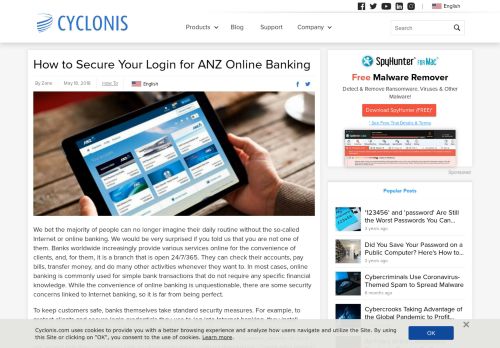 
                            12. How to Secure Your Login for ANZ Online Banking - Cyclonis