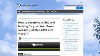 
                            13. How to secure your URL and hosting for your Wordpress website ...