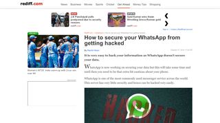 
                            7. How to secure your WhatsApp from getting hacked - Rediff.com Get ...