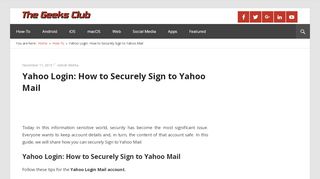 
                            9. How to Securely Sign in to Yahoo Mail using Yahoo Login