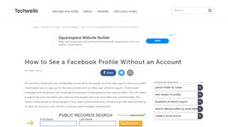 
                            5. How to See a Facebook Profile Without an Account | Techwalla.com
