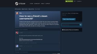 
                            1. How to see a friend's steam username/id? :: Help and Tips - Steam ...