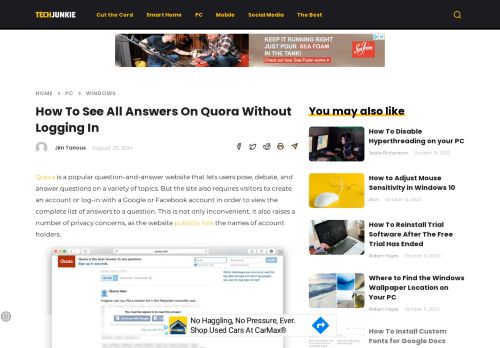 
                            13. How to See All Answers on Quora Without Logging In - TekRevue