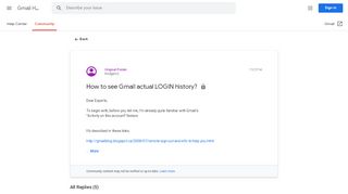 
                            6. How to see Gmail actual LOGIN history? - Google Product Forums