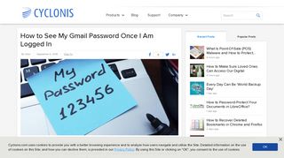 
                            2. How to See My Gmail Password Once I Am Logged In - Cyclonis
