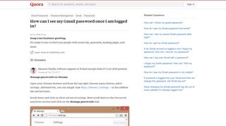 
                            1. How to see my Gmail password once I am logged in - Quora