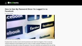 
                            12. How to See My Password Once I'm Logged In to Facebook | It Still ...
