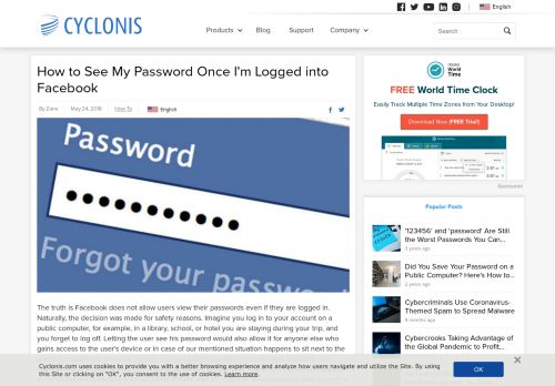 
                            9. How to See My Password Once I'm Logged into Facebook - Cyclonis