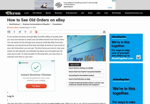 
                            6. How to See Old Orders on eBay | Chron.com