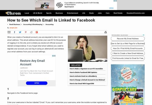 
                            6. How to See Which Email Is Linked to Facebook | Chron.com