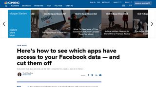 
                            1. How to see which Facebook apps have access to your data - CNBC.com
