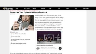 
                            10. How to See Your Uploaded Video on Facebook | Chron.com