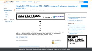 
                            9. How to SELECT fields from SQL LOGIN on microsoft sql server ...