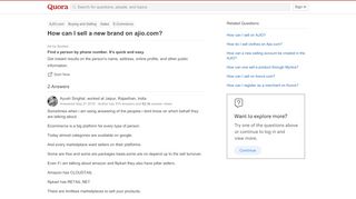 
                            7. How to sell a new brand on ajio.com - Quora
