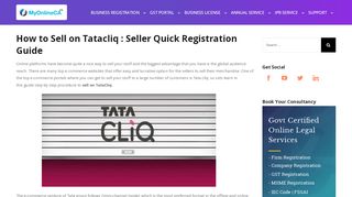 
                            6. How to Sell on Tatacliq : Seller Quick Registration Guide - MyOnlineCA