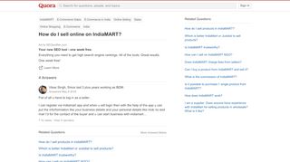 
                            10. How to sell online on IndiaMART - Quora